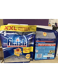 Combo 2 túi viên rửa bát finish quantum  54 viên dùng cho máy rửa bát