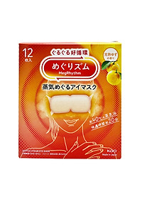 Hộp 12 miếng mặt nạ xông hơi thư giãn mắt Kao MegRhythm Nhật Bản