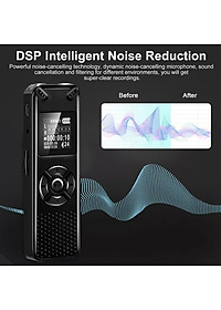 ROGTZ - Máy Ghi Âm Chuyên Nghiệp V91 Chip Xử Lý ATJ21275 Bộ nhớ 8Gb Loa ngoài Mic Thu Âm Kép Định dạng Nhiều chế độ ghi âm Ghi MP3/Wav Hỗ trợ Thẻ Nhớ Ngoài Màn hình LCD Pin 410mAh Thời gian Ghi 581 Giờ Mật Khẩu Bảo Vệ Hỗ trợ Đa Ngôn Ngữ - Hàng Chính Hãng