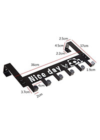 Móc Treo Quần áo , Vật Dụng Gắn Sau Cánh Cửa Có 6 Móc Nice day Tùy Chọn Màu - Hàng Chính Hãng  
