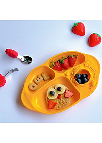 Đĩa ăn dặm silicon chia ngăn có đế hút chân không chống đổ Yummy Marcus & Marcus, cho bé từ 18 tháng