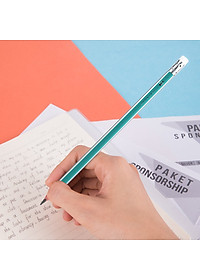 Bút 2B kèm tẩy Deli - sọc neon nhiều màu - 12 cây/hộp - E37013 / E37014 / E37015 / E37016/ E37000/ E58103/ E10902