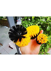 Combo 3 Đầu Bàn Chải Lắp Máy Khoan Cầm Tay Vệ Sinh Nhà Cửa Nội Thất