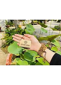 Vòng tay trầm hương tràng 108 hạt Tốc SƠN MỘC HƯƠNG tặng 1 mốc khóa SMH