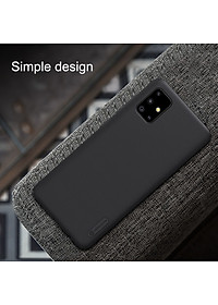 Ốp Lưng Sần chống sốc cho Samsung Galaxy A71 hiệu Nillkin Super Frosted Shield (Đính kèm giá đỡ hoặc miếng dán từ tính) - Hàng Chính Hãng