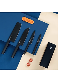 Bộ Dao Nhà Bếp Bằng Thép XIAOMI Huohou HU0076, Thép Không Gỉ Cao Cấp, 5 Món Kèm Hộp - Hàng Chính Hãng