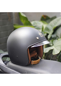 Nón bảo hiểm 3/4 ROYAL M139 có kính âm màu ĐEN NHÁM