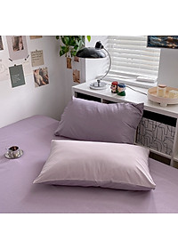 Bộ vỏ chăn ga gối cotton tici notag Lidaco cotton đũi trơn dày decor phòng ngủ vintage đủ mọi cỡ nệm