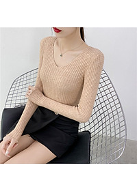 Áo len tăm nữ cổ tim Haint Boutique al72