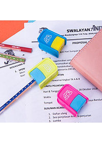 Gọt chì mini Deli - 1 lỗ/2 lỗ - Xanh lá/Hồng/Xanh dương - màu ngẫu nhiên - ER00200/ER00202/ER00300