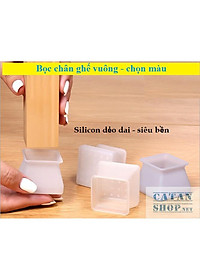 Vỏ bọc chân bàn ghế silicon dày hình vuông, miếng silicon dày bọc chân bàn ghế chống trượt