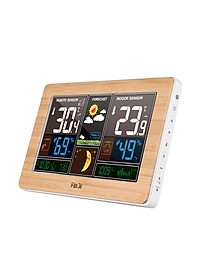 Đồng hồ đa chức năng không dây FanJu, màn hình lớn, hiển thị thời gian, nhiệt độ, độ ẩm, tuần trăng…