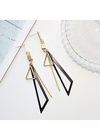 Bông tai nữ hình khối tam giác kép trẻ trung năng động