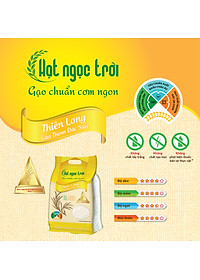Combo 2 sản phẩm Gạo Hạt Ngọc Trời Thiên Long Túi 5Kg - Gạo thơm đặc sản - Dẻo vừa, mềm cơm, thơm nhẹ