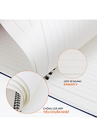 Sổ tay A5 bìa nhựa gáy lò xo 140 trang thương hiệu AO