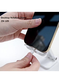 Giá đỡ kệ đỡ cho điện thoại xoay 360 độ hiệu WIWU Destop Rolation Stand ZM-109 - thay đổi chiều cao, xoay mọi góc độ, gấp gọn gàng khi không sử dụng - Hàng nhập khẩu