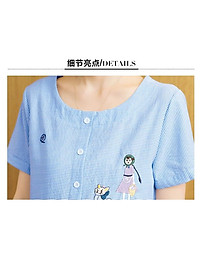 ĐẦM BẦU CÔNG SỞ SỌC THÊU BÚP BÊ THÊ DỄ THƯƠNG