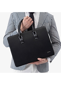 Túi Xách Cặp Da Nam Công Sở GENCE CGL08 Chất Liệu Da Bò Khóa Số Cao Cấp Màu Đen