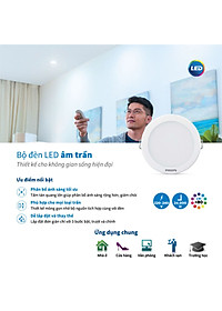 Bộ đèn LED Âm Trần DN027B G2 PHILIPS - Thiết kế chắc chắn, Hiệu suất vượt trội, Ánh sáng chất lượng cao, Lắp đặt và thay thế dễ dàng - Hàng Chính Hãng