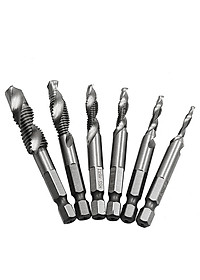 Bộ 6 Mũi Khoan Taro HSS 4341 Tạo Ren Cao Cấp, giúp tiết kiệm thời gian thi công, tiết kiệm chi phí siêu tiện lợi. M3, M4, M5, M6, M8, M10 