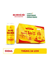 Bia Hơi Hà Nội - Thùng 24 lon 500ml - Phiên bản Tết 2026