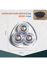 COMBO 4 Bánh Xe Mini Bi Thép Gắn Tủ Kệ Nội Thất Dán Đáy Thùng Rác Hộp Để Đồ Keo Siêu Dính Di Chuyển Đồ Đạc