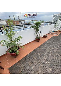 Vỉ Gỗ Lót Sàn Ban Công Thương Hiệu ANKAN Gu Màu Đen 12 Nan, Ván Lót Sàn Gỗ Tự Nhiên Dùng Để Lót Sân Vườn, Hồ Bơi, Phòng Spa, Siêu Bền, Chịu Nước Tốt, Chống Trơn Trượt, Tiêu Chuẩn Xuất Khẩu