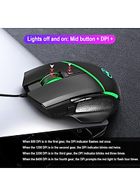 Chuột Gaming macro A876 Led RGB 6400dpi cho máy tính laptop hàng nhập khẩu