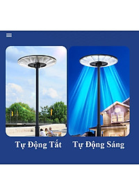 Đèn năng lượng mặt trời UFO kim cương 1000W,Vỏ nhựa ABS,Tấm pin liền,Cảm biến chuyển động, Ánh sáng trắng