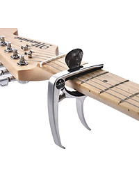 3in1 Alloy Universal Guitar Capo with 5 Picks and Leather Pick Holder for Acoustic Guitars Electric Guitar Ukuleles Mandolins Bass Guitars