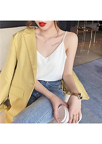 Áo 2 Dây Nữ New  Design Đính Ngọc Trai Mẫu Mới, Lụa Satin Mịn Mát, Phong Cách Vintage Trẻ Trung, Áo Có Nhiều Màu Và Đủ Size AO0004