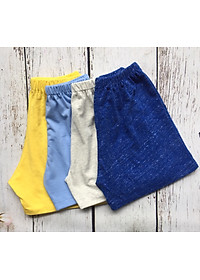 Combo 4 quần bé trai từ 3-30kg - Cotton thiên nhiên. Giao màu ngẫu nhiên