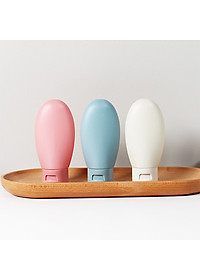 Set 3 chai 60ml - Chai, Lọ chiết mỹ phẩm, dầu gội, sữa tắm mang đi du lịch siêu tiện lợi tặng kèm túi zip