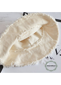 Mũ tai bèo viền rách đơn giản mà phong cách dành cho cặp đôi thời trang mùa hè/ Nón bucket viền rách tua rua vải kaki jeans vành rộng - Smice House