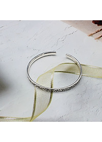  Lắc Tay Nữ Bạc Hiểu Minh LTU534 - Dạng Kiềng - Bảo Hành Vĩnh Viễn ( Hàng Chính Hãng )