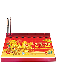 Lịch Tết 2026 - Lịch Bàn Đế Nhựa (13 x 28)