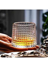 Bộ 6 Cốc Thuỷ Tinh, Ly Thuỷ Tinh Đế Lồi Xoay 360 Độ Cao Cấp Nhiều Họa Tiết Sang Trọng