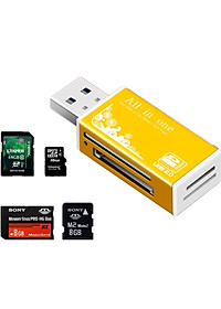 Đầu Đọc Thẻ All In One 4 Trong 1 Tiện Lợi Hình Chữ Nhật