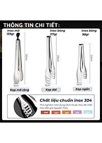 Kẹp gắp thức ăn đa năng inox 304 DandiHome