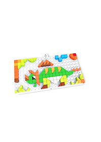 Đồ Chơi Bộ Tranh Xếp Nút TOONYKIDS - Đồ Chơi Thông Minh Cho Bé - JURASSIC PUZZLE TN011 [Tặng Kèm Sticker]