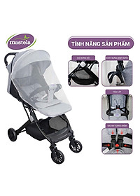 Xe đẩy gấp gọn cho bé Mastela HN-275 - Xe đẩy em bé sơ sinh cao cấp với tay kéo du lịch tiện lợi và khung aluminium siêu bền bảo hành 12 tháng