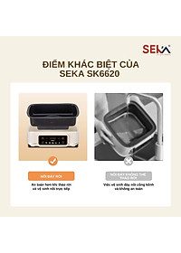 (HOT NEW) Nồi Lẩu Hấp 4 Tầng 24L SEKA SK6620 - 1500W Đa Năng 4 in 1 Hấp, Lẩu, Khử Trùng, Tiệt Trùng - Hàng Chính Hãng Bảo Hành 2 Năm