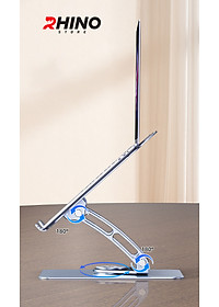 Kệ đỡ Laptop xoay 360° tản nhiệt Rhino KL301, giá đỡ máy tính nhôm cao cấp, gấp gọn - Hàng chính hãng