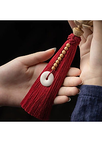 Khánh Phật Tọa Liên Hoa Trang Trí Xe Hơi , Dây Treo Phật Sen Gỗ Hoàng Dương Trang Trí Ô Tô