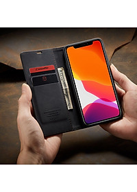 Bao Da dành cho điện thoại iPhone 11 dạng ví có ngăn để thẻ ATM để tiền tiện lợi - Hàng chính hãng