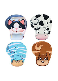 Lót Chuột Tròn Có Kê Tay Chống Chai Họa Tiết Dễ Thương 18 x 23 cm PaKaSa - Hàng chính hãng