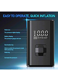 Máy Bơm Lốp Xe Máy Xe Đạp Không Dây Thế Hệ Mới 2025 150PSI LED Display Nhỏ Gọn Mạnh Mẽ Tự Động Ngắt Khi Đủ Hơi