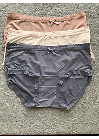 Set 3 Quần Lót Nữ Su Lạnh Viền Ren Đính Nơ - Quần Chip Nữ Cao Cấp - Quần Lót Nữ Su Đúc - Quần Lót Nữ Sexy