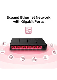 Bộ Chia Mạng 8 Cổng Gigabit MERCUSYS MS108G - Switch  10/100/1000Mbps - Hàng Chính Hãng