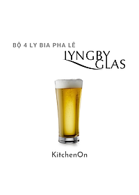 Bộ 4 ly bia pha lê Lyngby Glas Đan Mạch